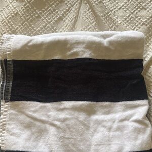 Black and White Striped Towel